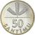 Moneta, Łotwa, 50 Santimu, 1992, MS(64), Miedź-Nikiel, KM:13