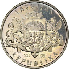 Münze, Latvia, Lats, 2003, Vantaa, UNZ+, Kupfer-Nickel, KM:58
