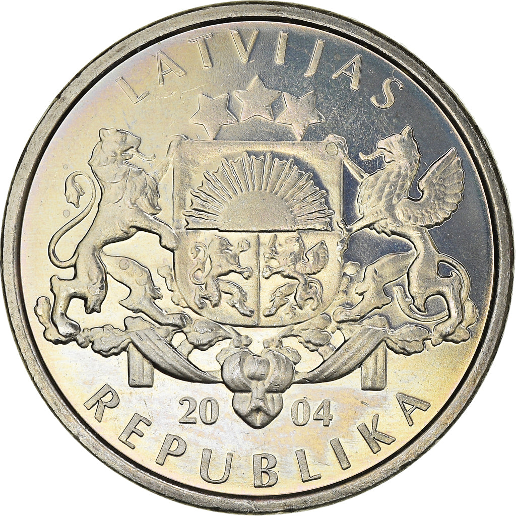 Coin, Latvia, Lats, 2004, Vantaa, MS(63), Copper-nickel, KM:67