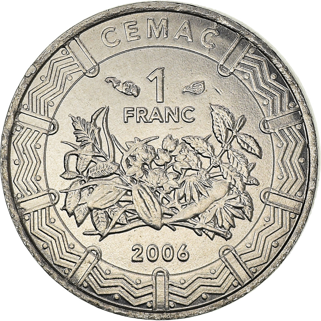 Coin, Central African States, Franc, 2006, Paris, MS(63), Stainless Steel, KM:16