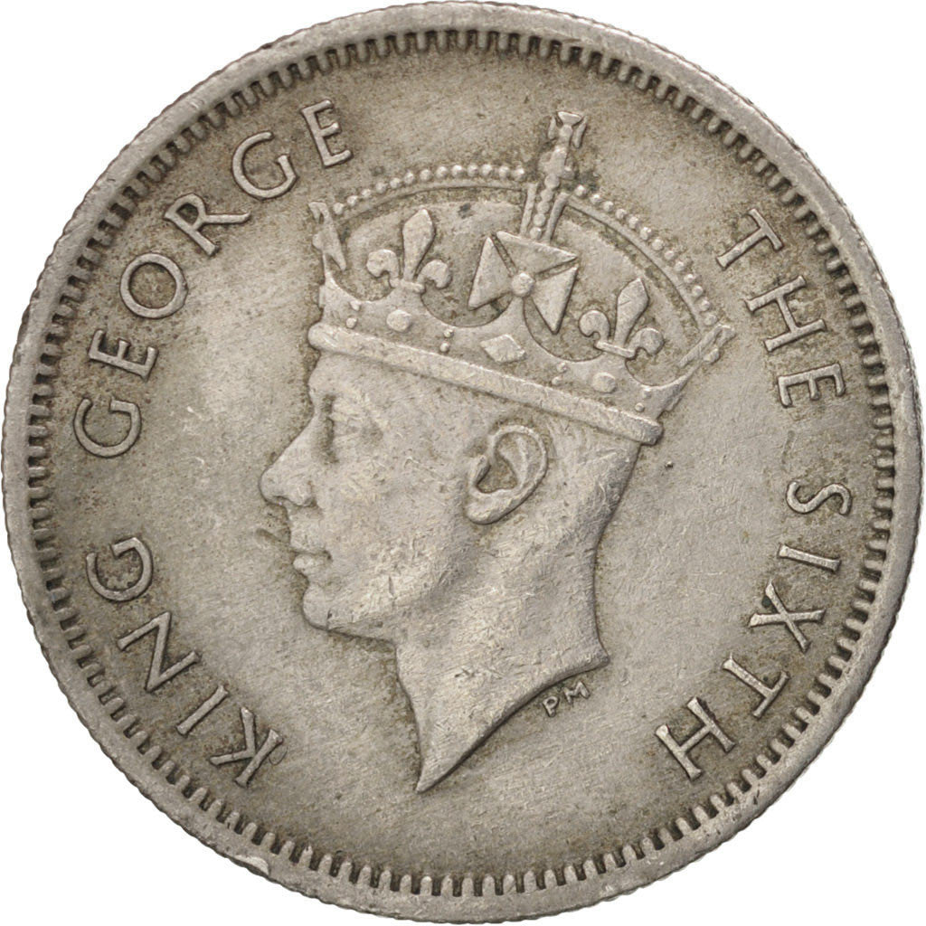 Coin, MALAYA, 10 Cents, 1950, AU(50-53), Copper-nickel, KM:8