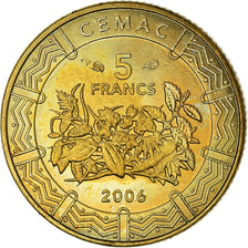 Coin, Central African States, 5 Francs, 2006, Paris, MS(64), Brass, KM:18