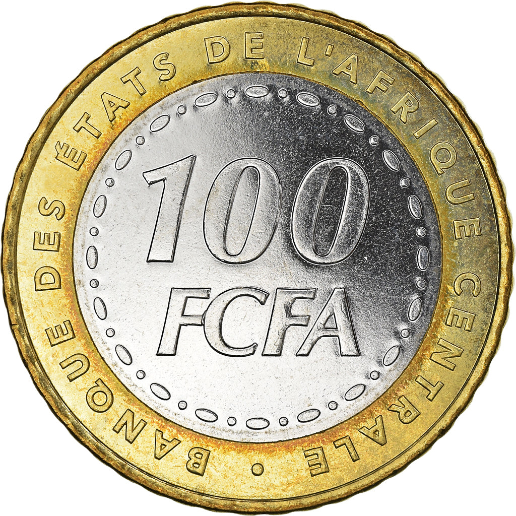 Coin, Central African States, 100 Francs, 2006, Paris, MS(65-70), Bi-Metallic
