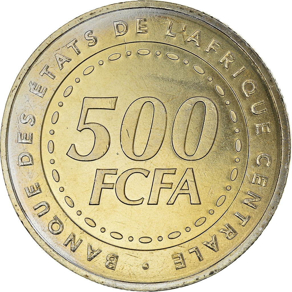 Moneda, Estados del África central, CFA, 500 Francs, 2006, Paris, FDC, Cobre -