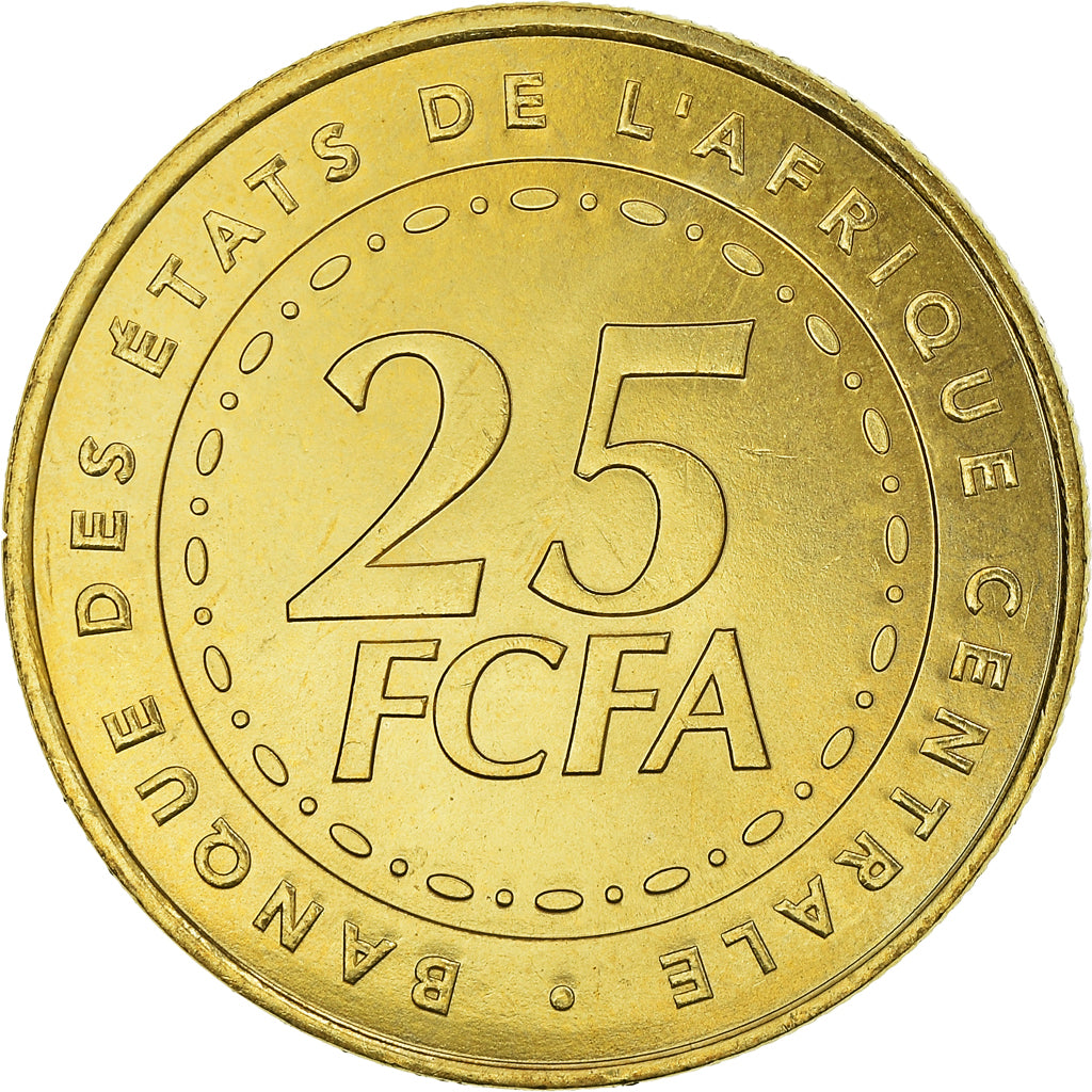 Coin, Central African States, 25 Francs, 2006, Paris, MS(65-70), Brass, KM:20