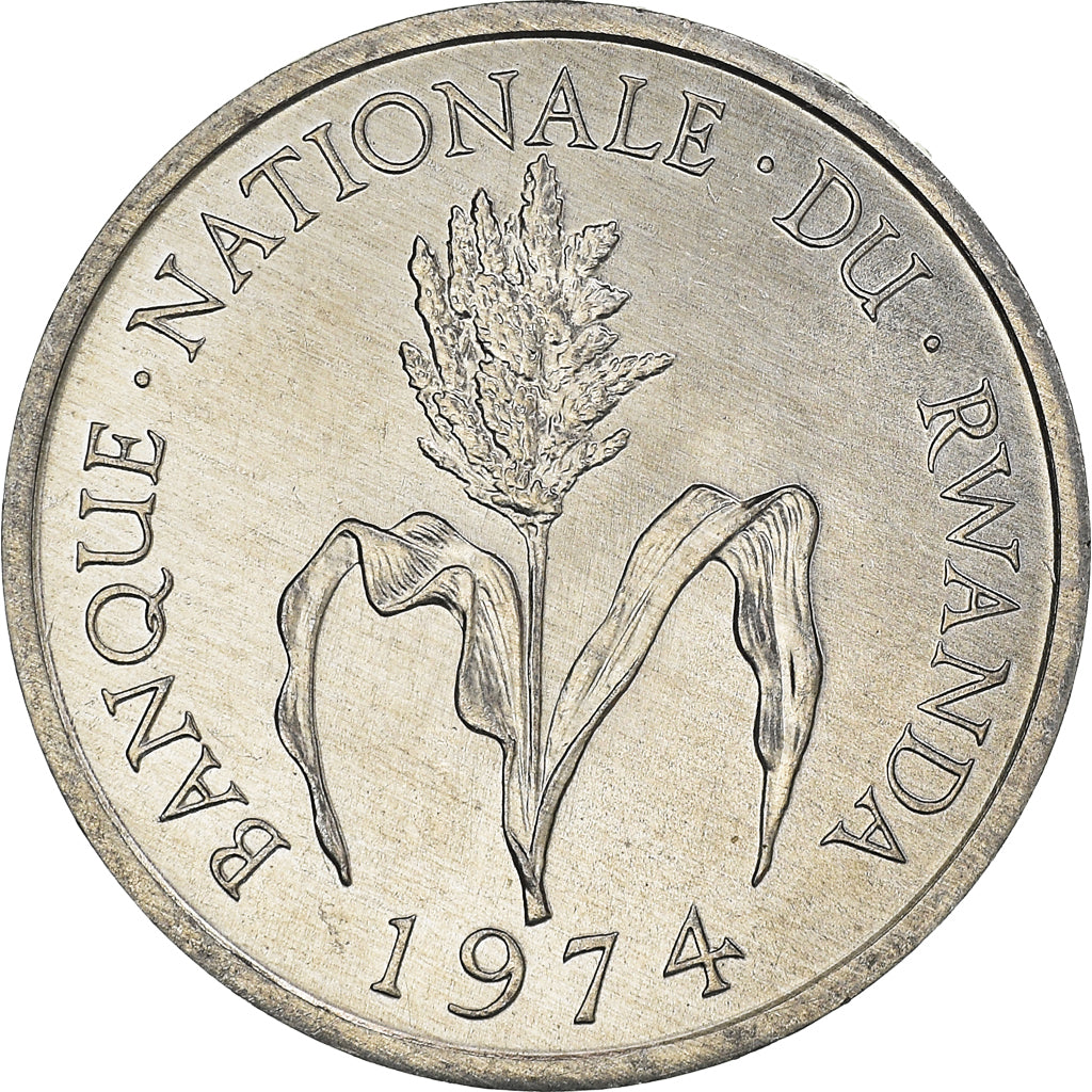 Moneta, Ruanda, Franc, 1974, British Royal Mint, FDC, Alluminio, KM:12