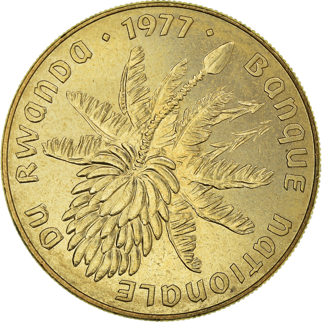 Moneta, Ruanda, 20 Francs, 1977, Paris, SPL, Ottone, KM:15