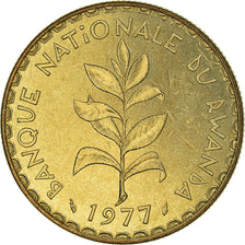 Coin, Rwanda, 50 Francs, 1977, Paris, MS(63), Brass, KM:16