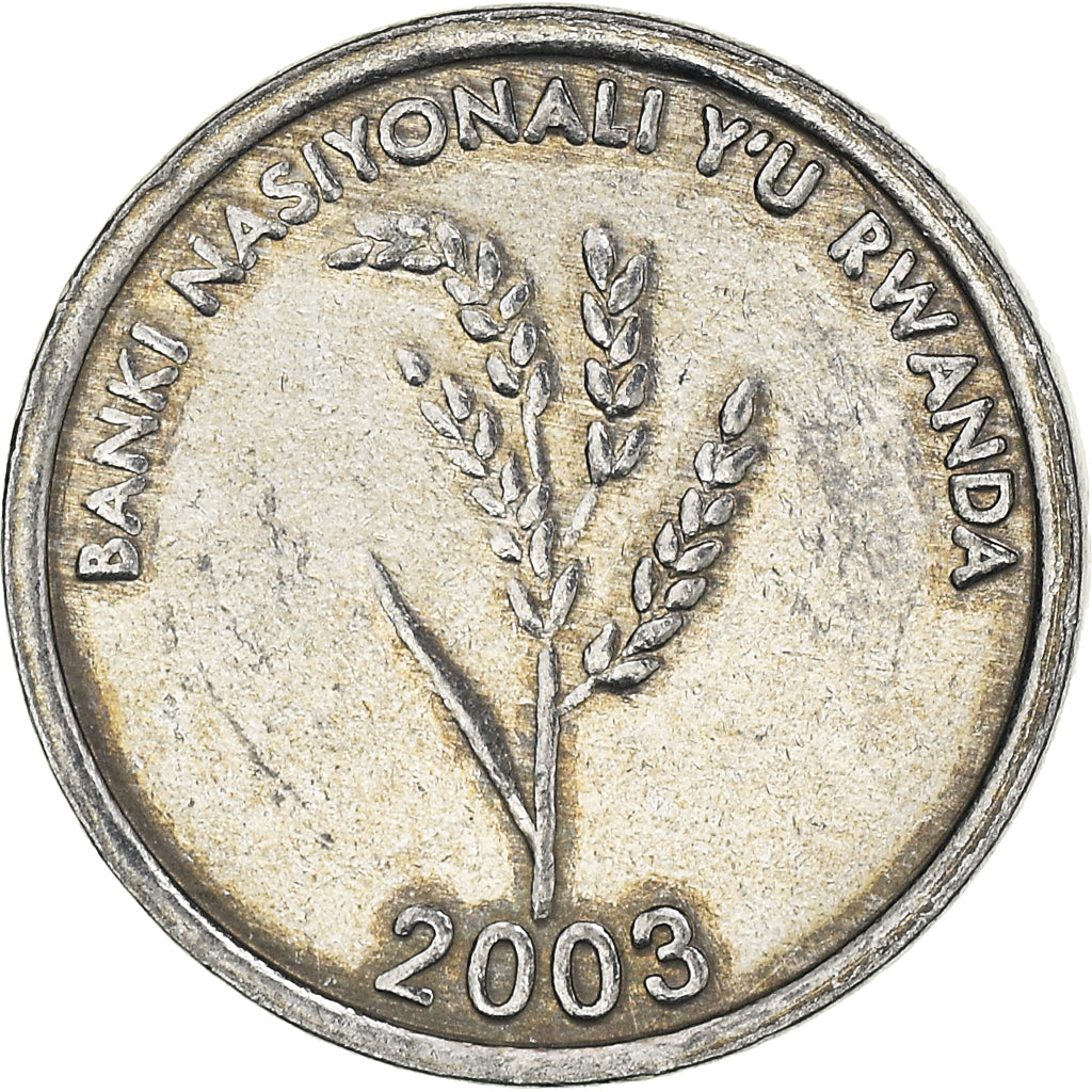 Moneta, Ruanda, Franc, 2003, MS(60-62), Aluminium, KM:22