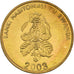 Coin, Rwanda, 5 Francs, 2003, MS(64), Brass plated steel, KM:23
