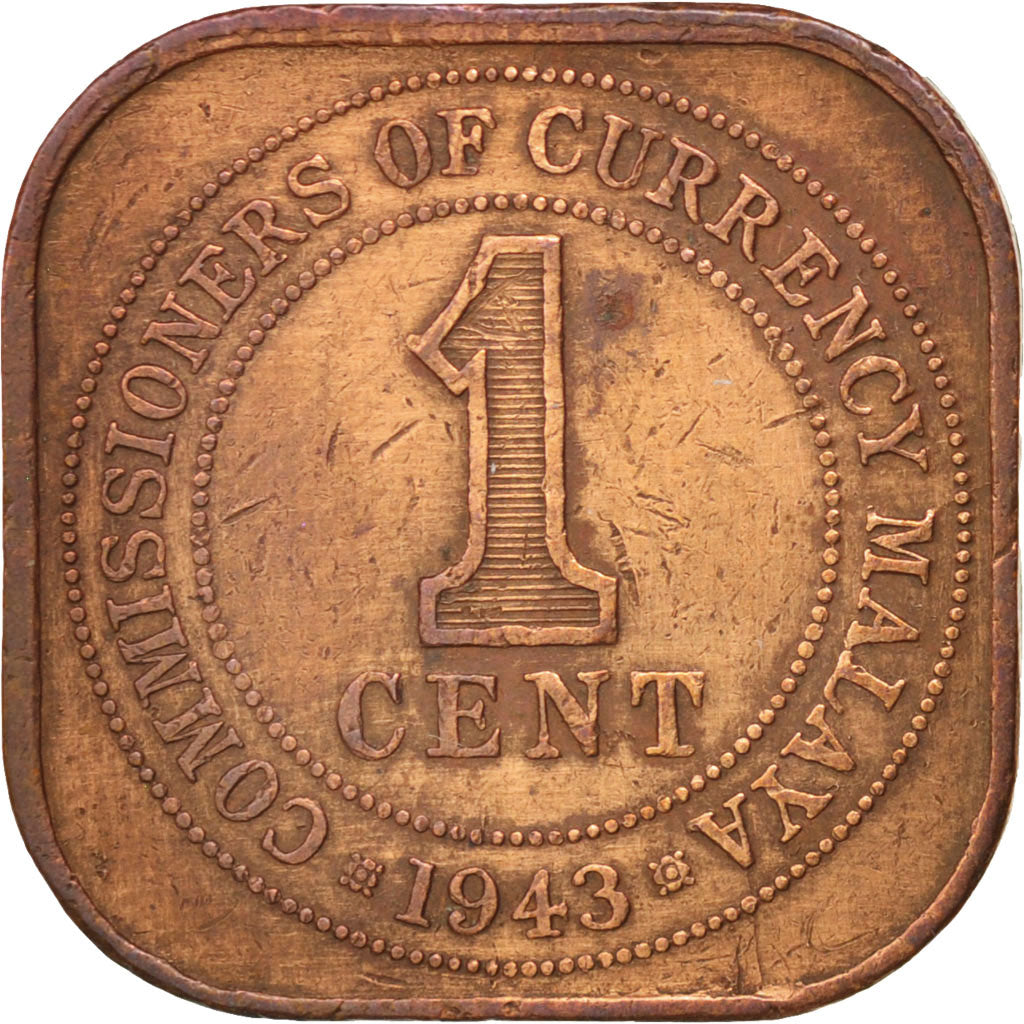 Malesia, Cent, 1943, BB, Bronzo, KM:6
