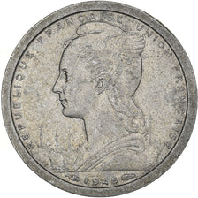 Coin, French West Africa, Franc, 1948, EF(40-45), Aluminum, KM:3, Lecompte:11