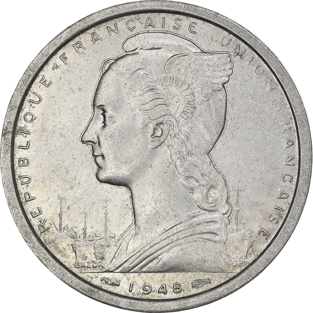 Moneta, Africa occidentale francese, 2 Francs, 1948, Paris, SPL-, Alluminio