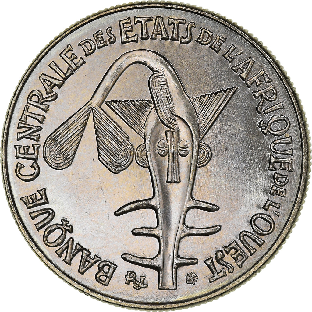 Coin, West African States, 50 Francs, 2002, MS(63), Copper-nickel, KM:6