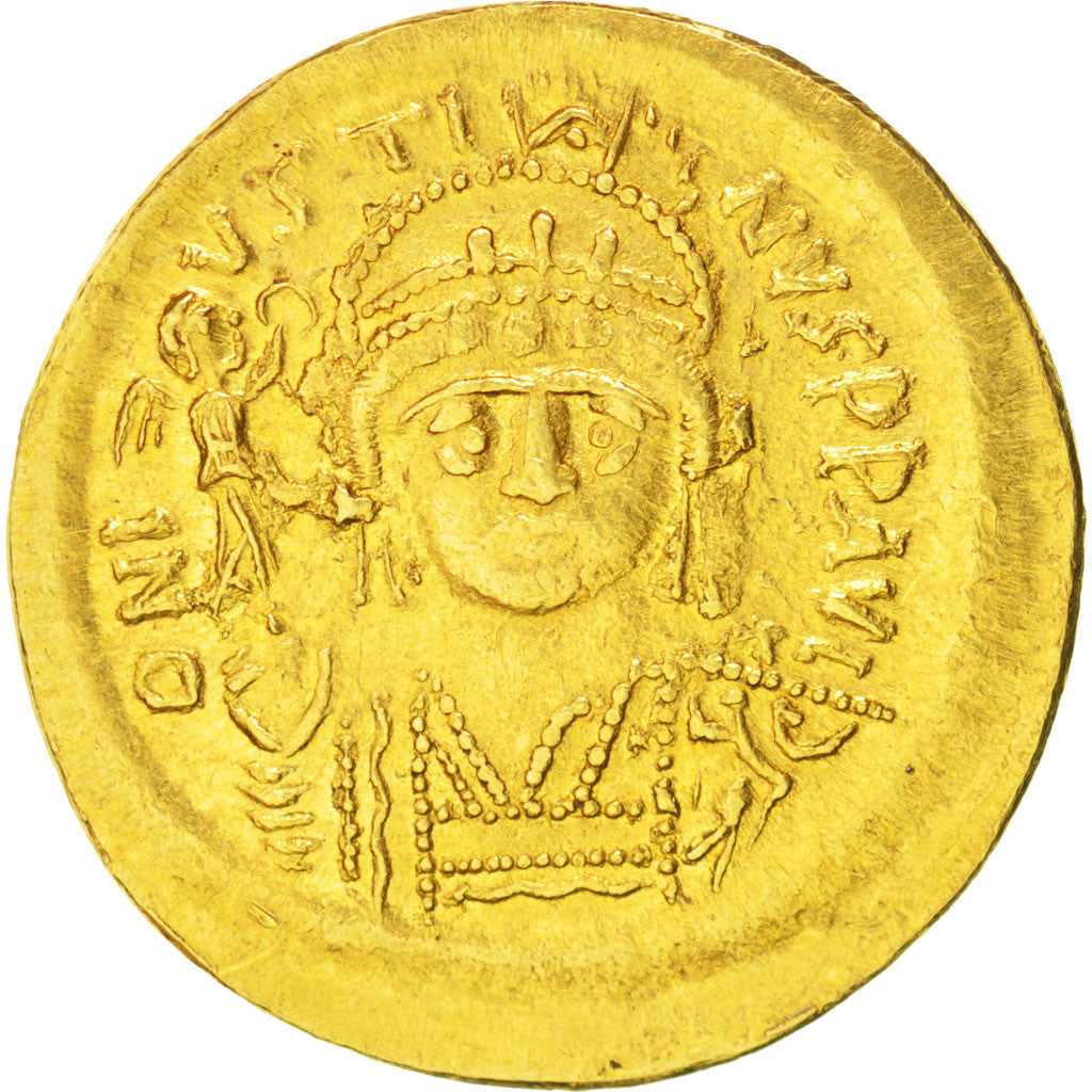 Justin II 565-578, Solidus, Constantinople, AU(55-58), Gold, Sear #345, 3.92