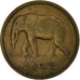 Coin, Belgian Congo, 2 Francs, 1947, AU(50-53), Brass, KM:28