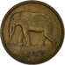 Moneda, Congo belga, 2 Francs, 1947, MBC+, Latón, KM:28