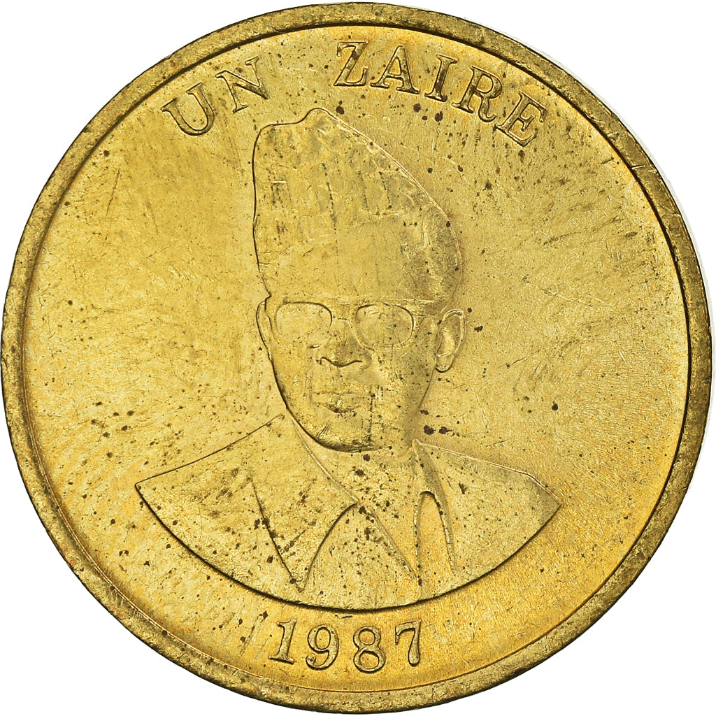 Coin, Zaire, Zaire, 1987, AU(55-58), Brass, KM:13