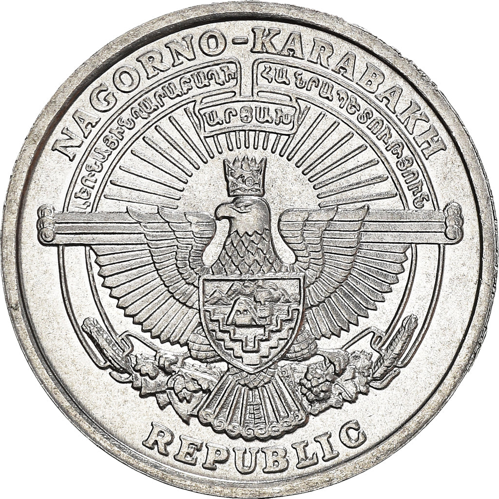 Coin, Nagorno Karabakh, Dram, 2004, Paris, MS(63), Aluminum, KM:9