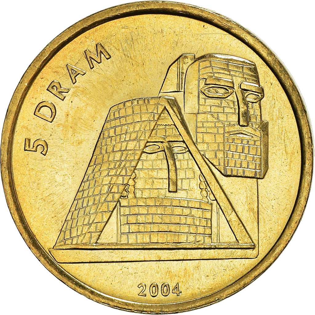 Moneta, Nagorno Karabakh, 5 Drams, 2004, SPL+, Ottone, KM:12