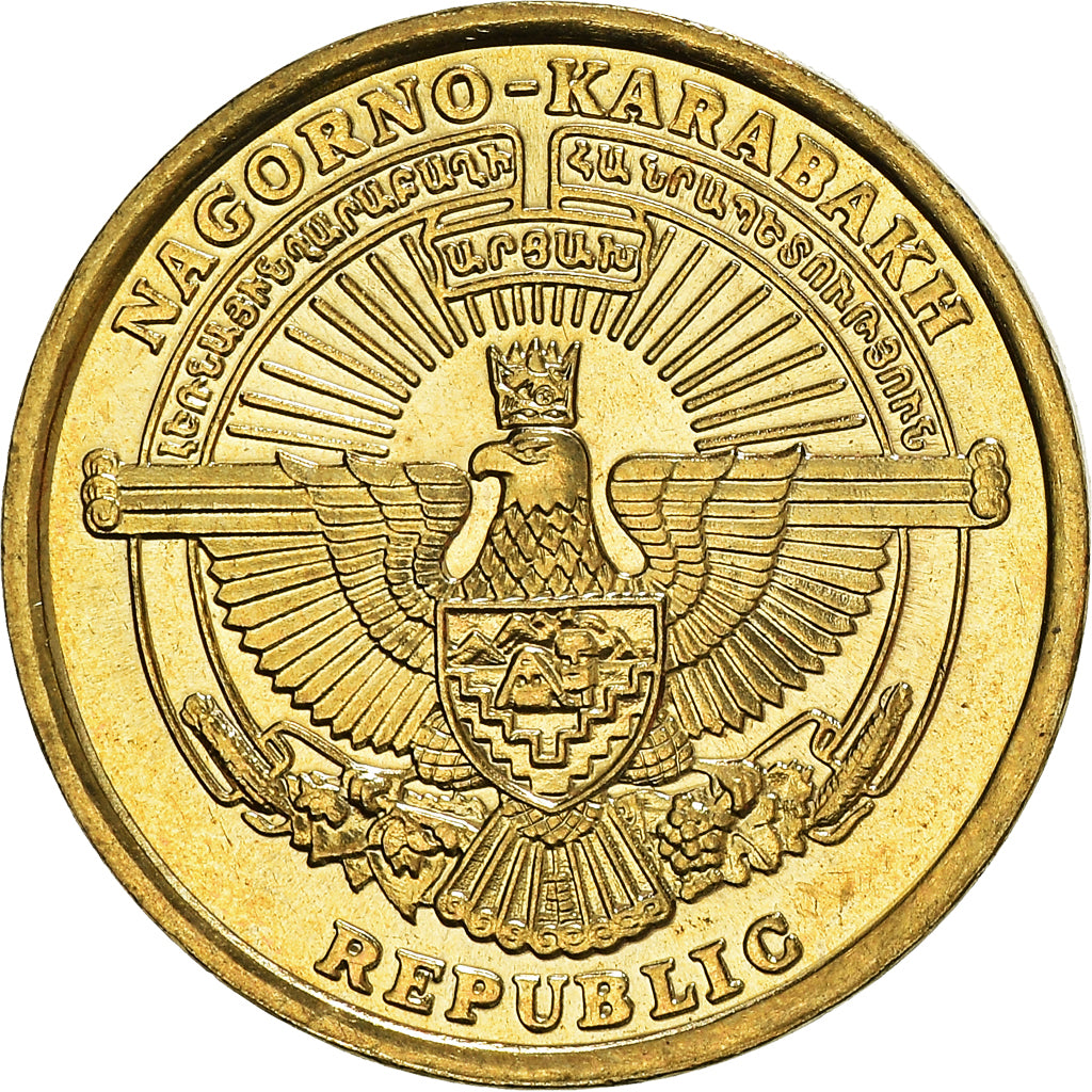 Moneta, Nagorno Karabakh, 5 Drams, 2004, SPL+, Ottone, KM:12