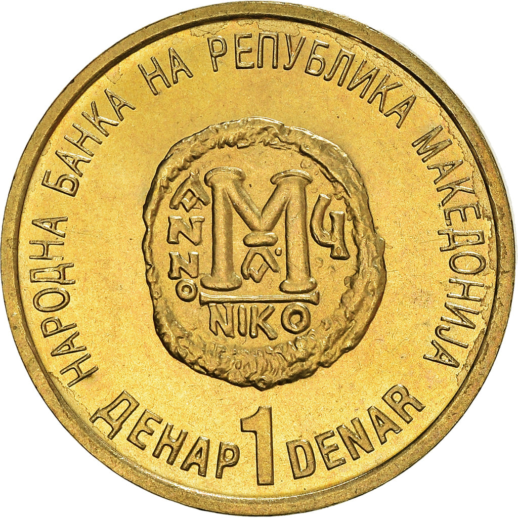 Coin, Macedonia, Denar, 2000, MS(64), Bronze, KM:9