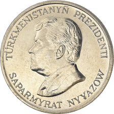 Moneda, Turkmenistán, 20 Tenge, 1993, EBC, Níquel chapado en acero, KM:4