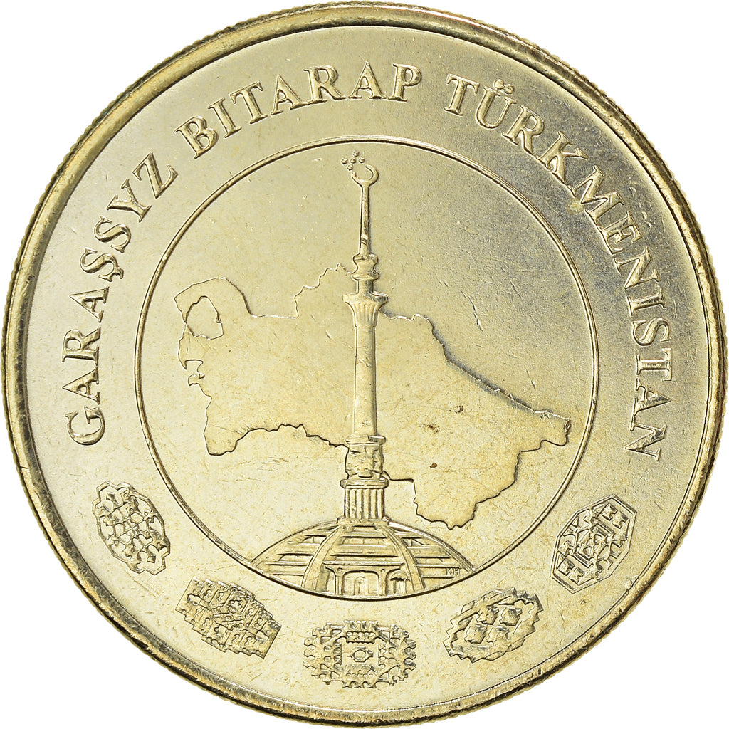 Monnaie, Turkmanistan, 50 Tenge, 2009, SPL+, Laiton, KM:100