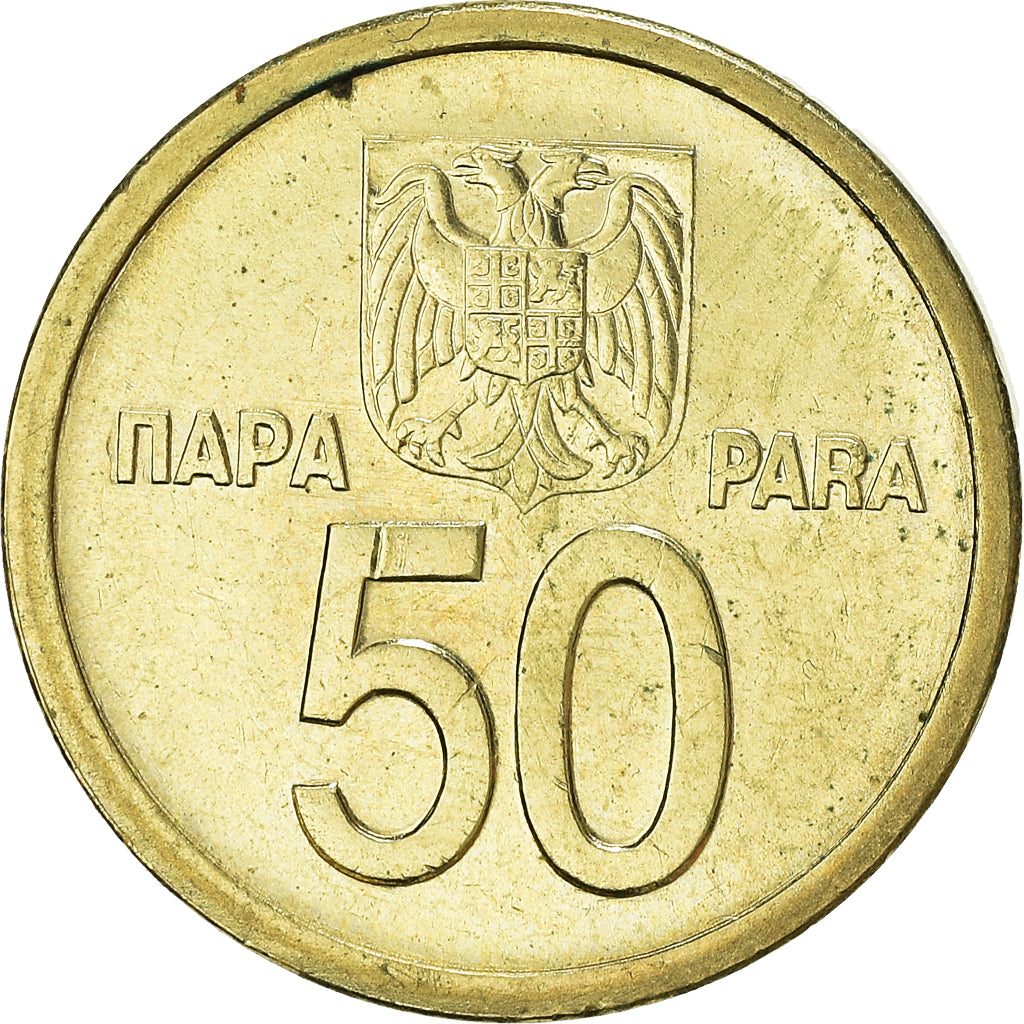 Coin, Yugoslavia, 50 Para, 2000, Belgrade, MS(60-62), Brass, KM:179