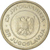 Munten, Joegoslaviëe, Dinar, 2002, Belgrade, ZF+, Copper-Nickel-Zinc, KM:180