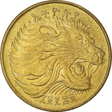 Coin, Ethiopia, 5 Cents, 1977, British Royal Mint, MS(64), Brass, KM:44.1