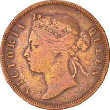Moneta, Insediamenti dello Stretto, Victoria, Cent, 1883, MB, Rame, KM:9
