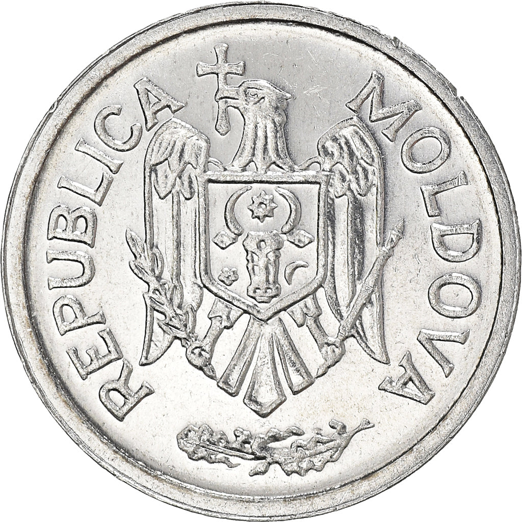 Coin, Moldova, 25 Bani, 2000, AU(55-58), Aluminum, KM:3