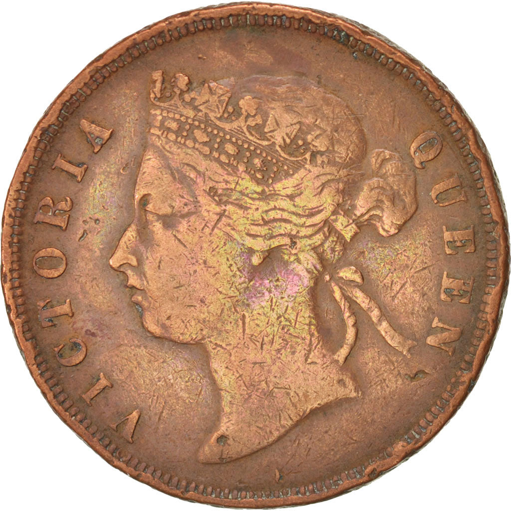 STRAITS SETTLEMENTS, Cent, 1891, KM #16, VF(20-25), Bronze, 29, 9.21