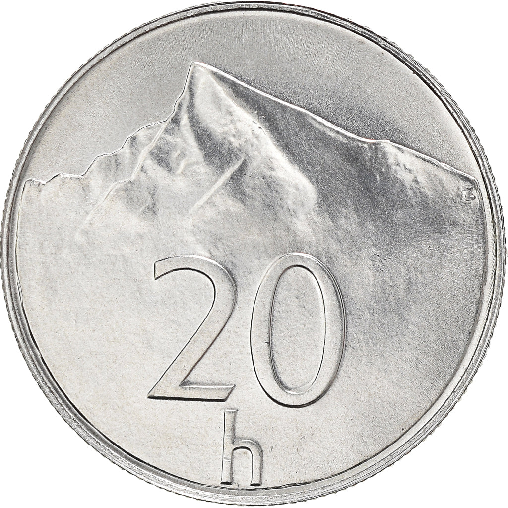 Moneta, Slovacchia, 20 Halierov, 2001, Kremnica, SPL+, Alluminio, KM:18
