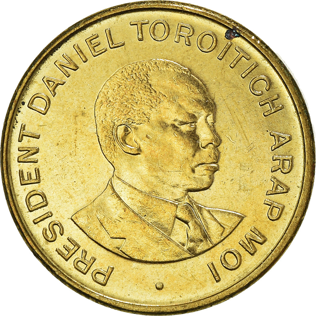 Coin, Kenya, 50 Cents, 1997, AU(50-53), Brass plated steel, KM:28