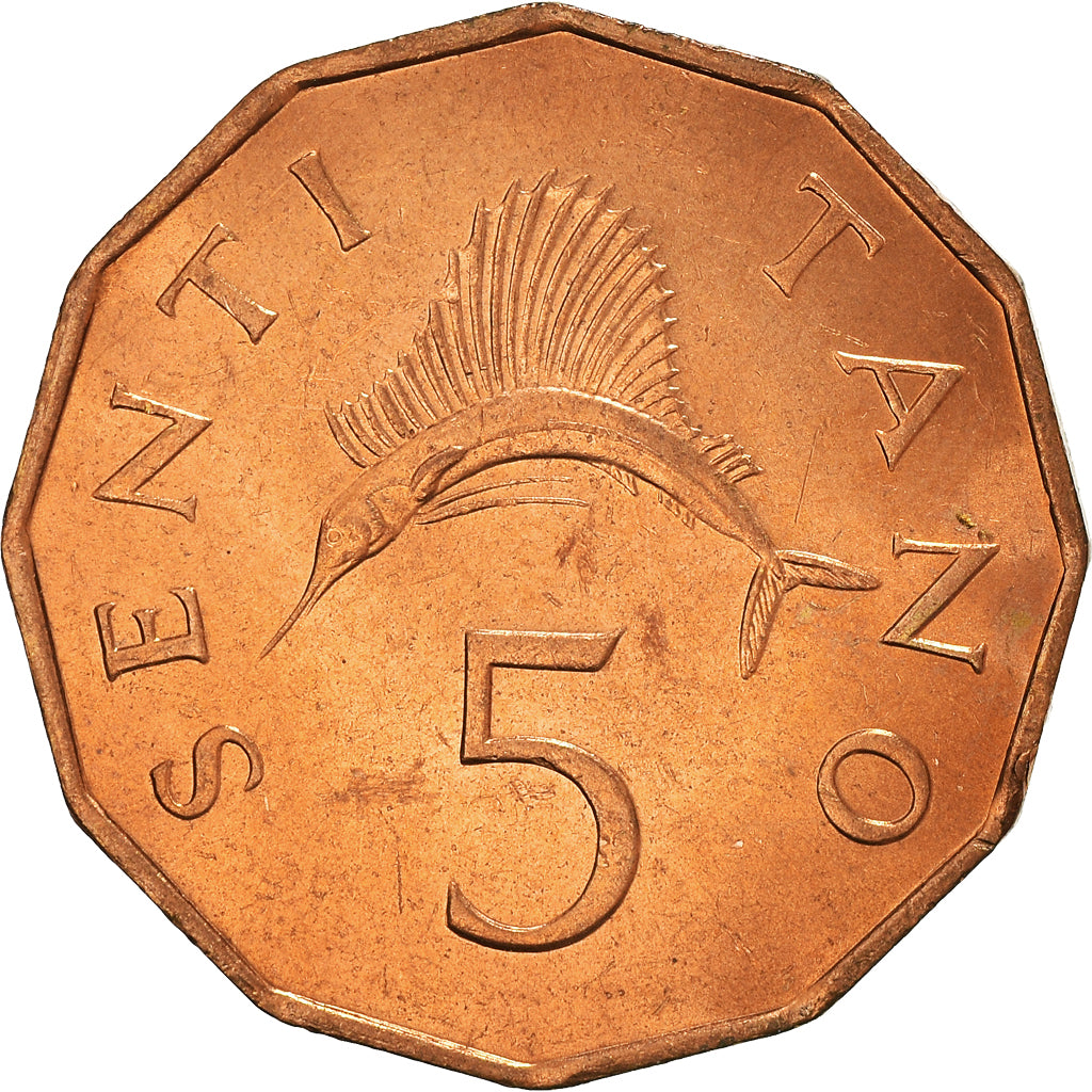 Coin, Tanzania, 5 Senti, 1979, MS(60-62), Bronze, KM:1
