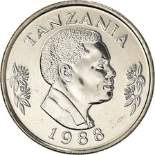 Coin, Tanzania, 50 Senti, 1988, British Royal Mint, MS(60-62), Nickel Clad