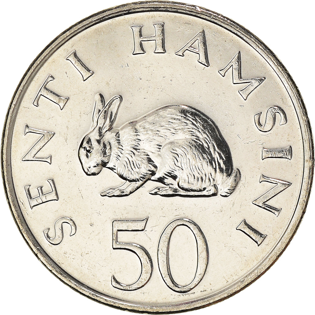 Coin, Tanzania, 50 Senti, 1988, British Royal Mint, MS(60-62), Nickel Clad