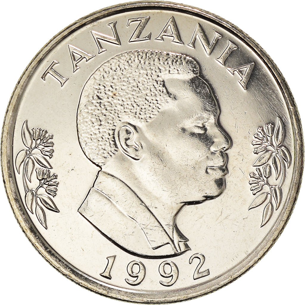 Moneta, Tanzania, Shilingi, 1992, British Royal Mint, MS(64), Nikiel powlekany