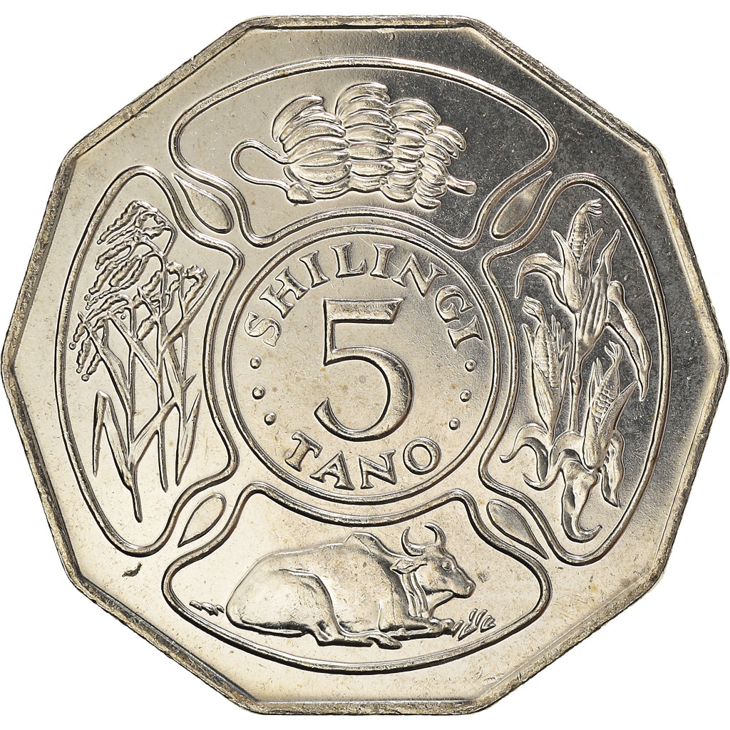Monnaie, Tanzanie, 5 Shilingi, 1993, SPL+, Nickel Clad Steel, KM:23a.2