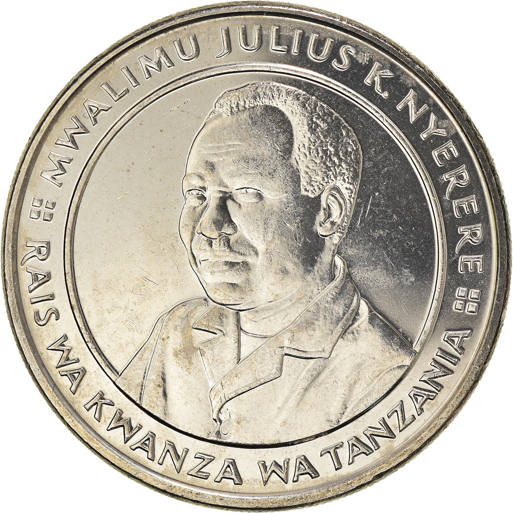 Munten, Tanzania, 10 Shilingi, 1993, ZF+, Nickel Clad Steel, KM:20a.2