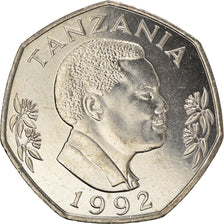 Coin, Tanzania, 20 Shilingi, 1992, MS(60-62), Nickel Bonded Steel, KM:27.2