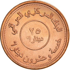 Coin, Iraq, 25 Dinars, 2004/AH1425, MS(65-70), Copper Plated Steel, KM:175