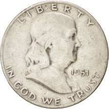 Stati Uniti, Franklin Half Dollar, Half Dollar, 1951, U.S. Mint, San Francisc...