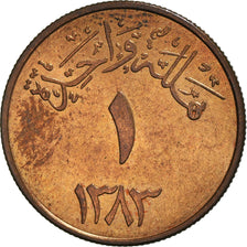 Moneda, Arabia Saudí, UNITED KINGDOMS, Halala, 1963, EBC, Bronce, KM:44