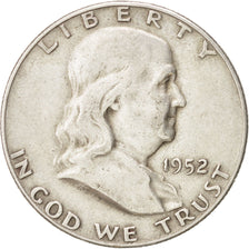 Coin, United States, Franklin Half Dollar, Half Dollar, 1952, U.S. Mint, Denver
