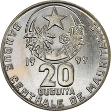 Coin, Mauritania, 20 Ouguiya, 1999, MS(64), Copper-nickel, KM:5
