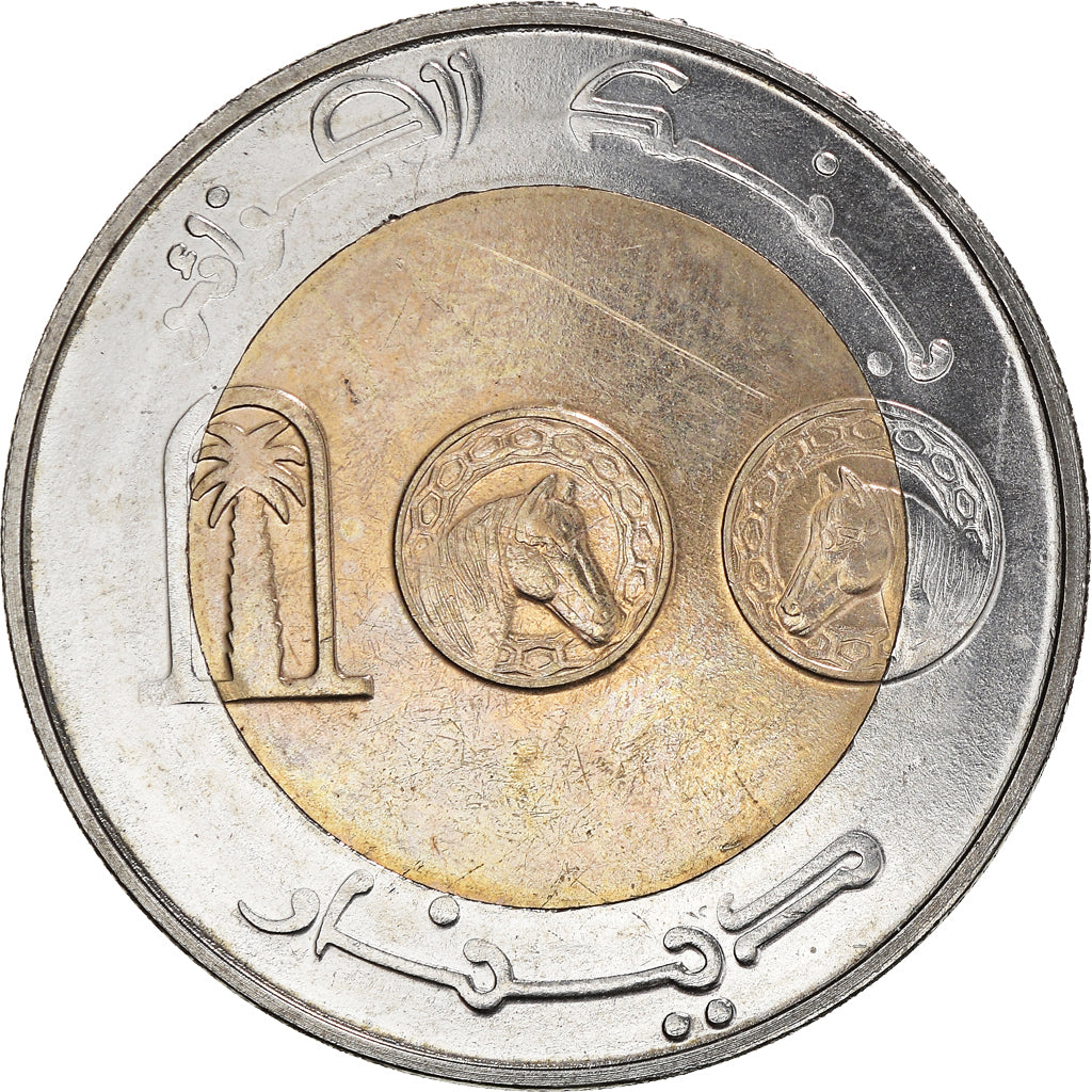 Coin, Algeria, 100 Dinars, 2002, Algiers, MS(63), Bi-Metallic, KM:137