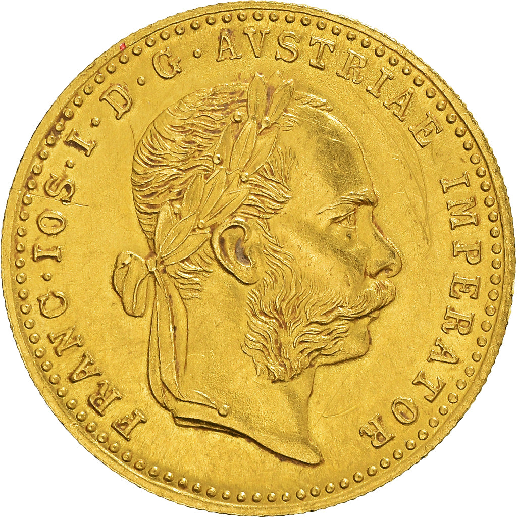 Moneta, Austria, Franz Joseph I, Ducat, 1915, AU(55-58), Złoto, KM:2267